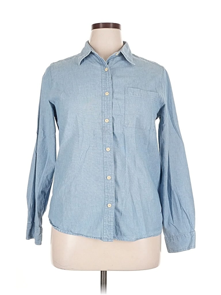 Pre-owned Orvis Long Sleeve Button Down Shirt In Blue