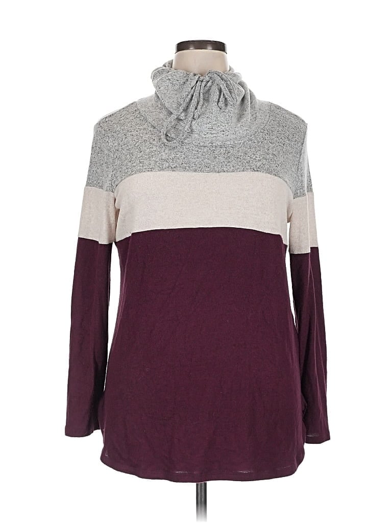 Pre-owned Market & Spruce Turtleneck Sweater In Burgundy