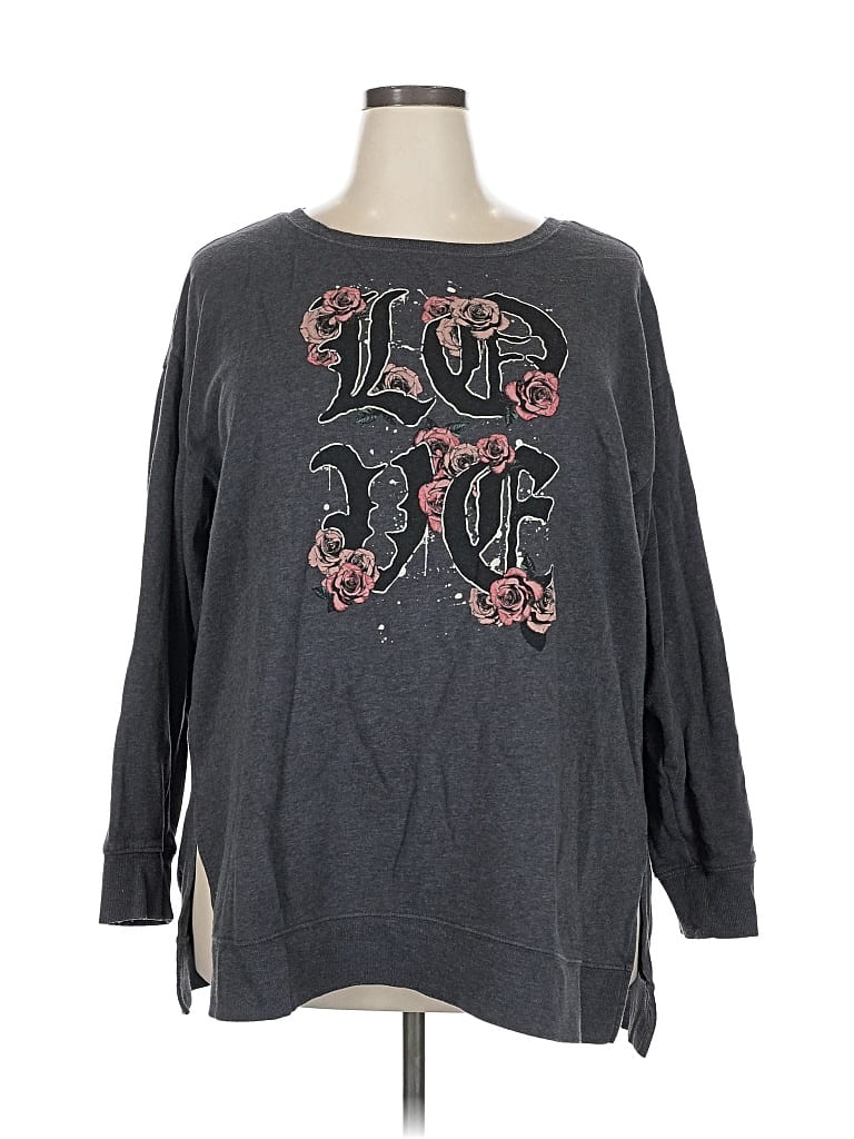 Pre-owned Torrid Sweatshirt In Gray