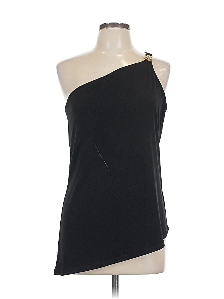 Pre-owned Michael Michael Kors Sleeveless Top Black One Shoulder Neckline Tops