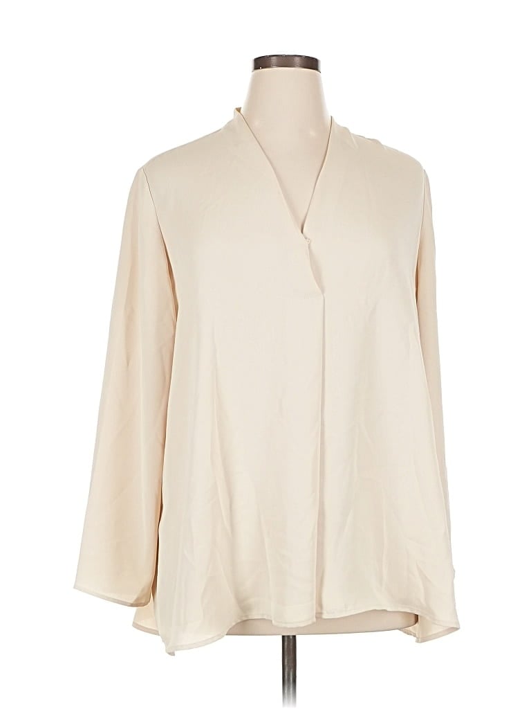 Pre-owned Nic + Zoe 3/4 Sleeve Blouse In White