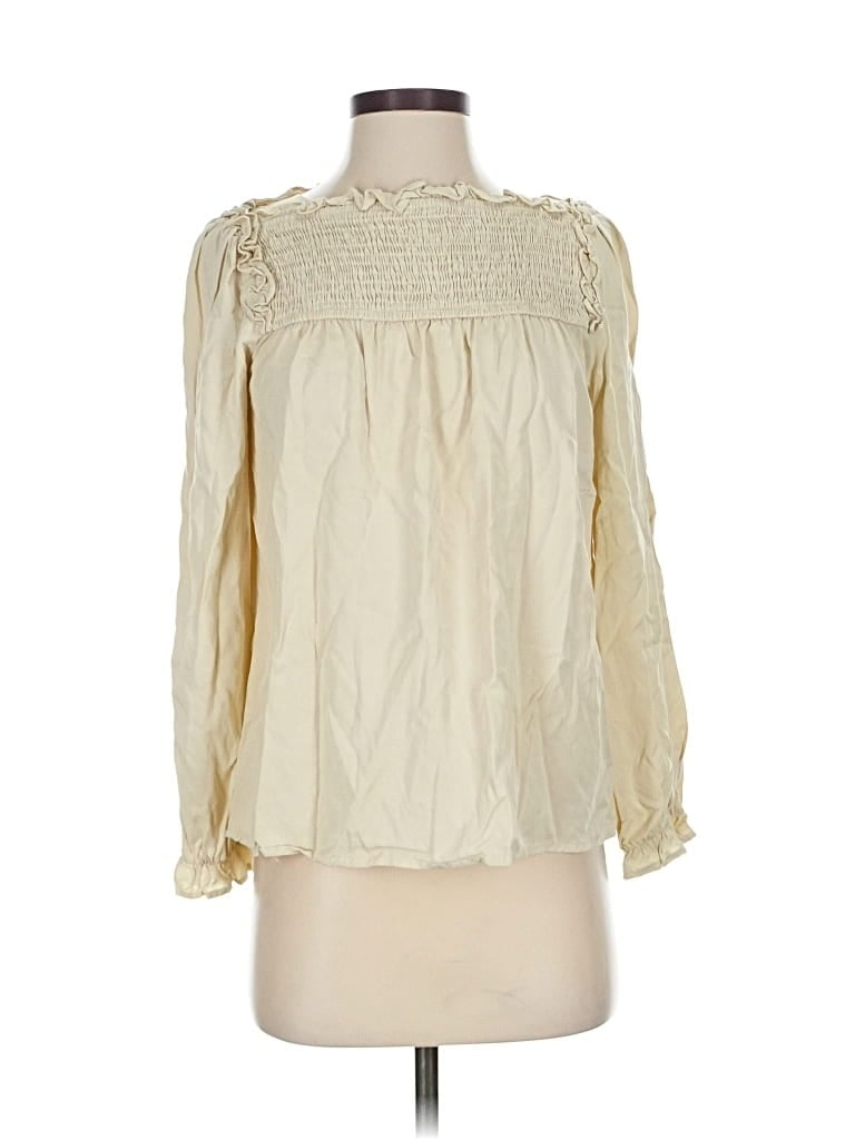 Pre-owned Hayden Long Sleeve Blouse In White