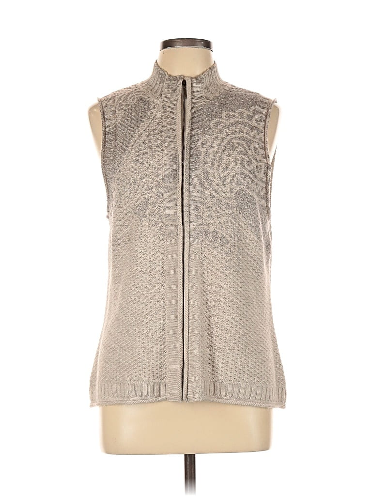 Pre-owned Coldwater Creek Sweater Vest In Silver