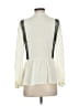 NANETTE Nanette Lepore 100% Polyester Solid Ivory Long Sleeve Blouse Size XS - photo 2