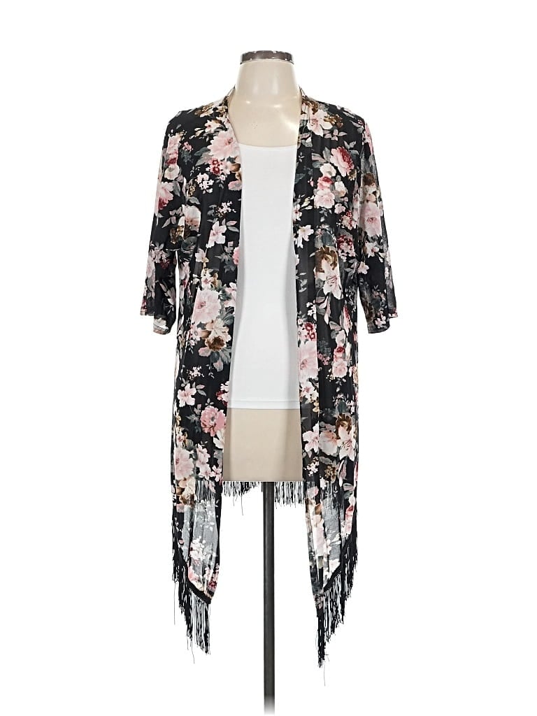 Pre-owned Ember Kimono In Black