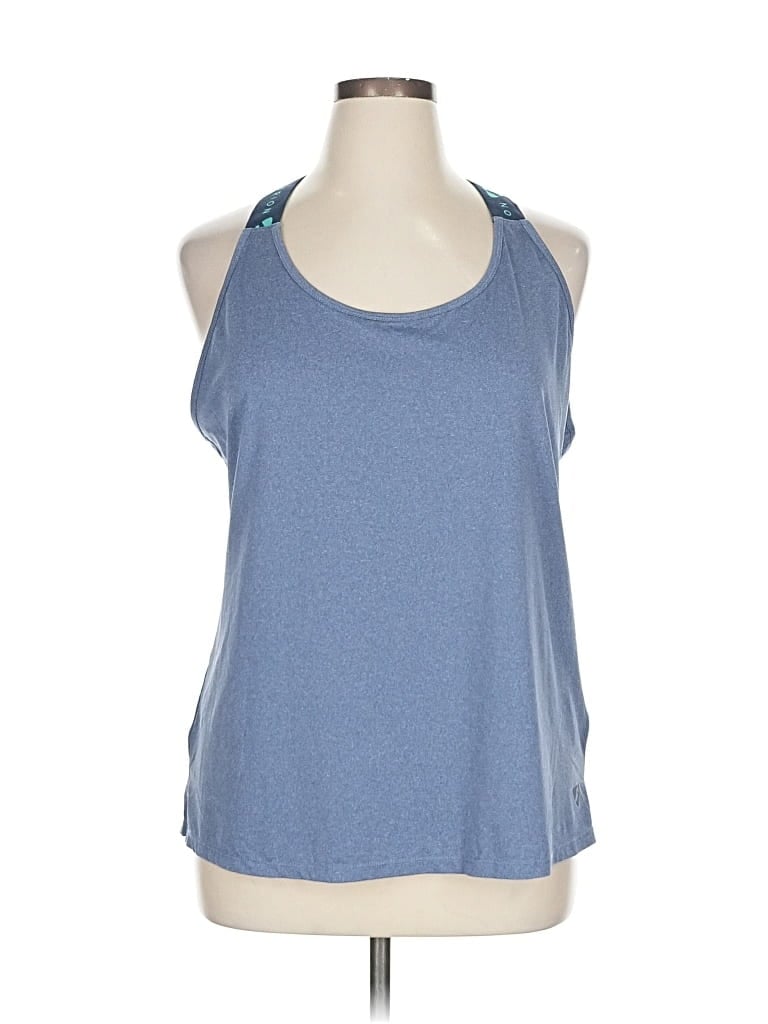 Pre-owned Assorted Brands Tank Top Blue Halter Neckline Tops