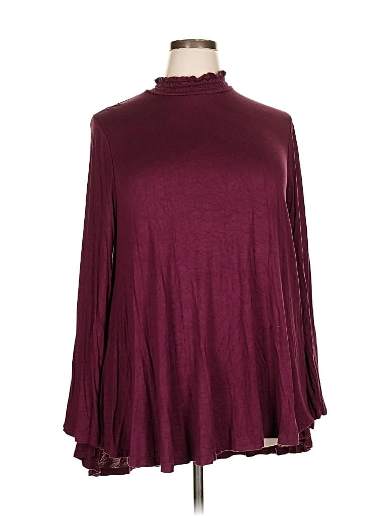 Pre-owned Lane Bryant Casual Dress In Burgundy