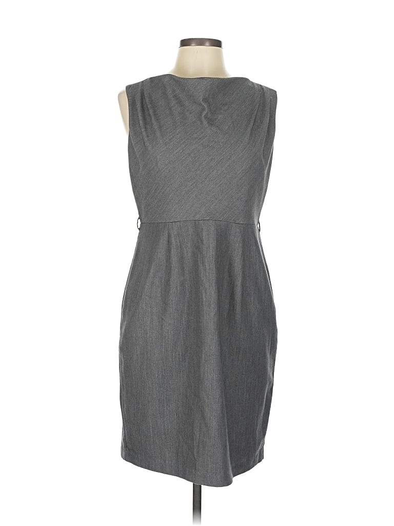 Pre-owned Van Heusen Casual Dress In Gray