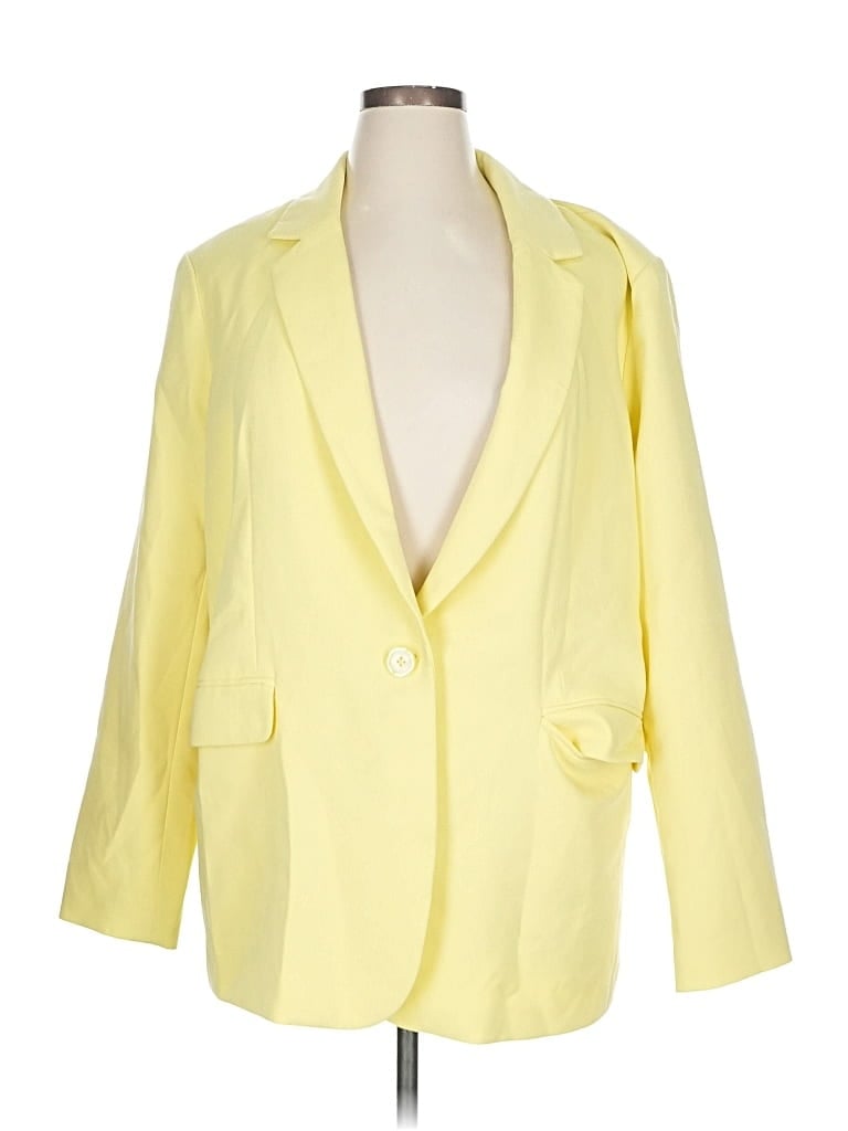 Pre-owned Maeve By Anthropologie Blazer Jacket In Yellow