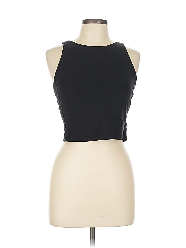 Pre-owned Lululemon Athletica Tank Top Black Halter Neckline Tops