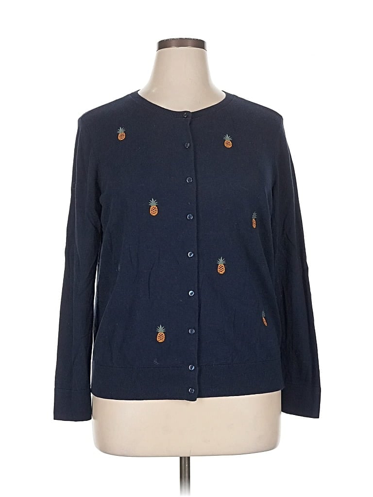 Pre-owned Ann Taylor Loft Outlet Cardigan Sweater In Blue