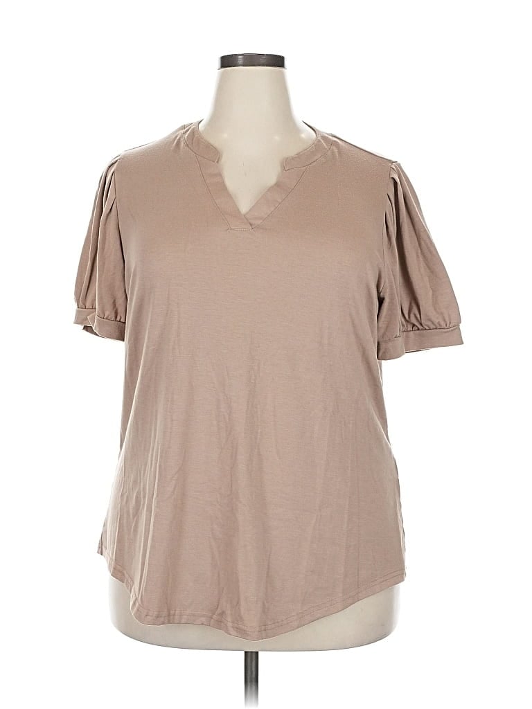 Pre-owned Unbranded Short Sleeve T-shirt In Brown