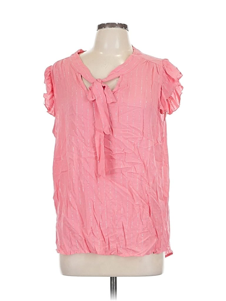 Harve Benard Short Sleeve Blouse In Gold