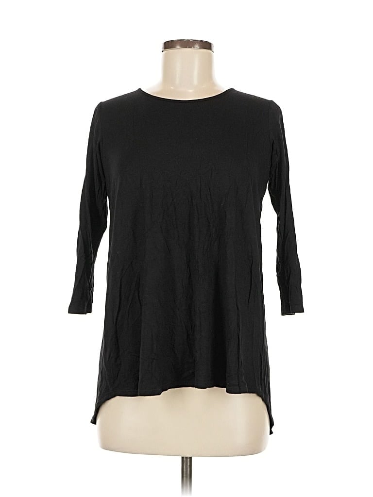 Pre-owned Colette 3/4 Sleeve Top Black Boatneck Tops