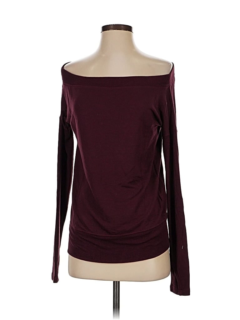 Pre-owned Athleta Sweatshirt In Burgundy