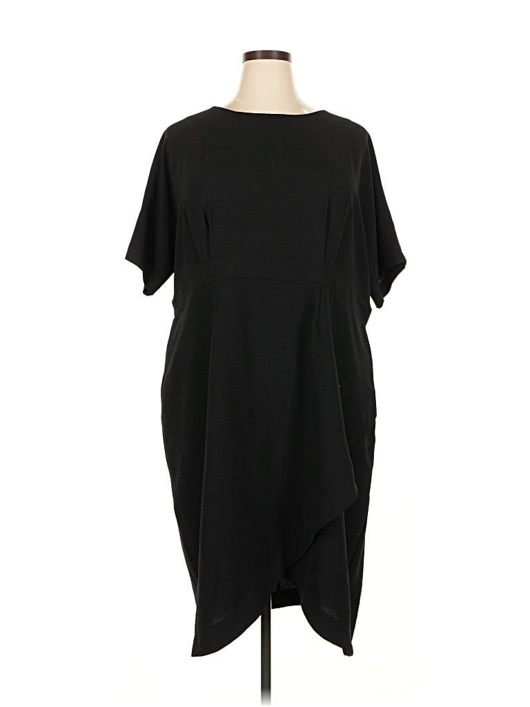 Pre-owned Bobeau Casual Dress In Black