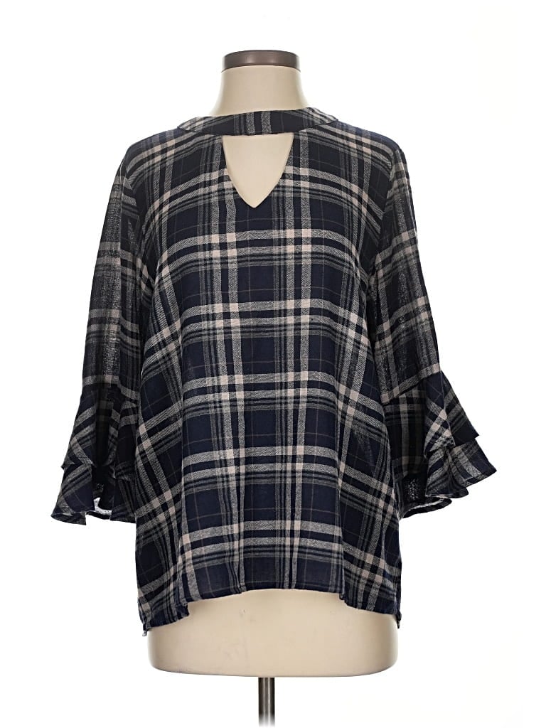 Pre-owned Jodifl 3/4 Sleeve Blouse In Gray