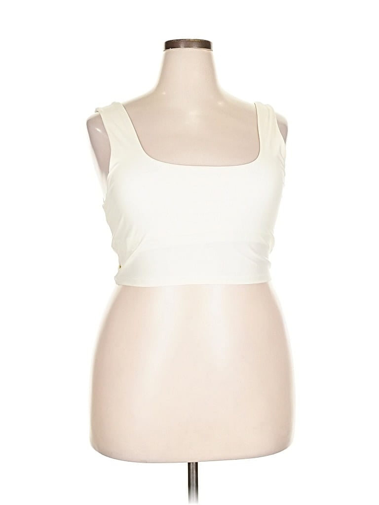 Pre-owned Fabletics Tube Top Ivory Strapless Neckline Tops In White