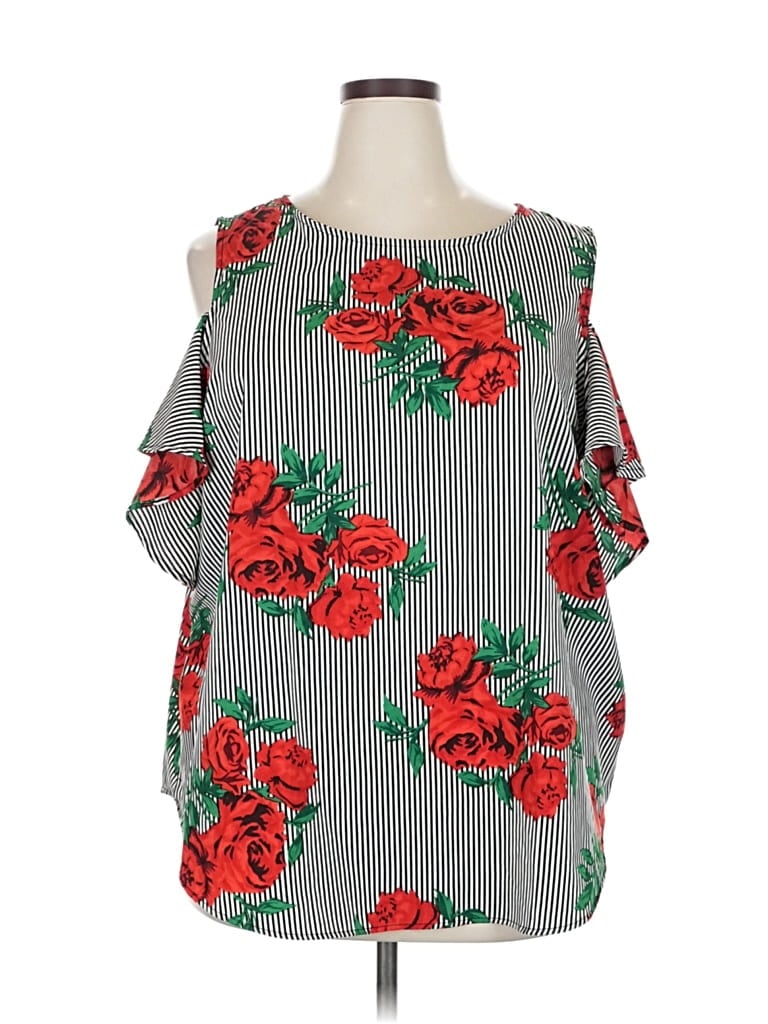 Pre-owned Time To Bloom Sleeveless Blouse In Gray