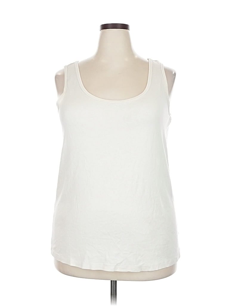 Pre-owned Terra & Sky Sleeveless T-shirt In White