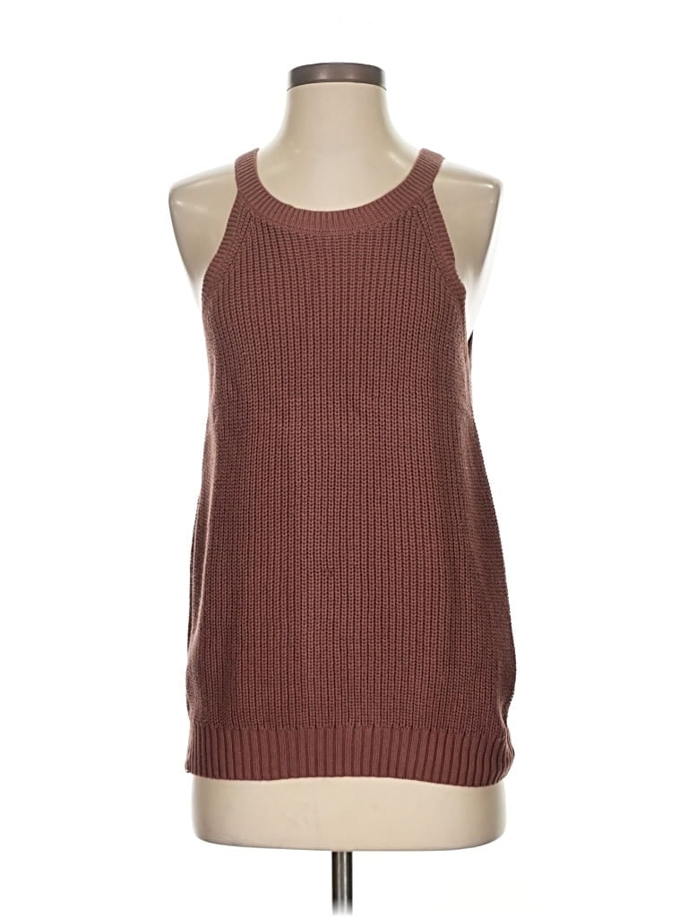 Pre-owned 10 Tree Tank Top Brown Halter Neckline Tops