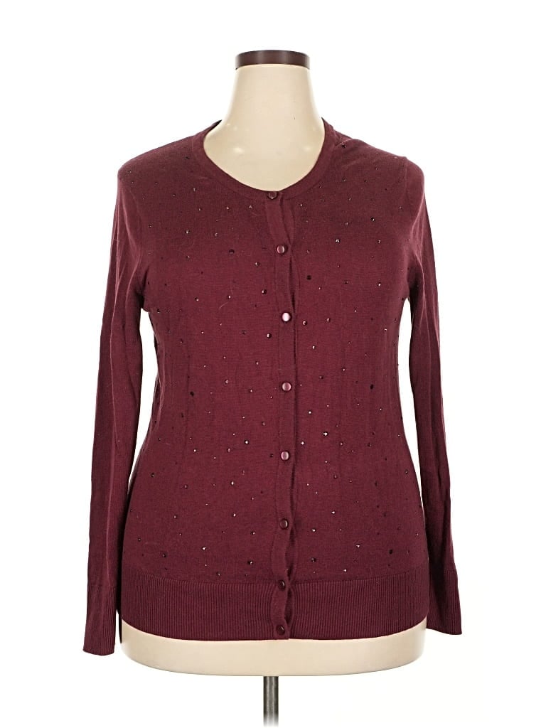 Pre-owned A New Day Cardigan Sweater In Burgundy
