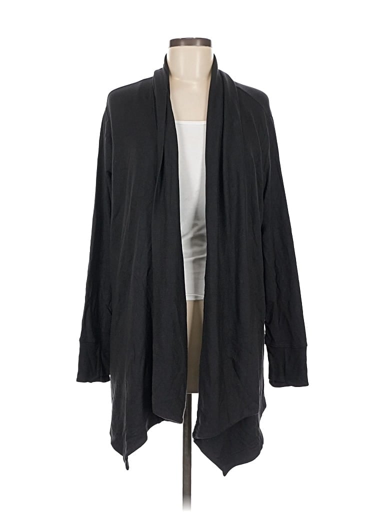 Pre-owned Athleta Cardigan Sweater In Black