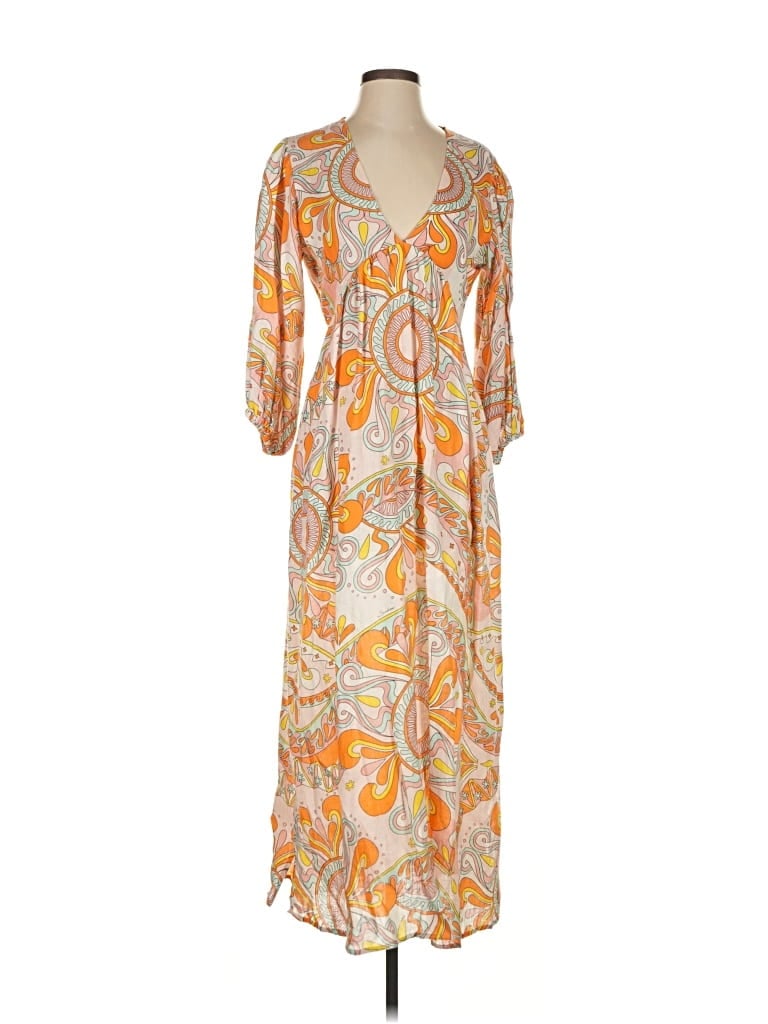 Pre-owned Sundress Casual Dress In Orange