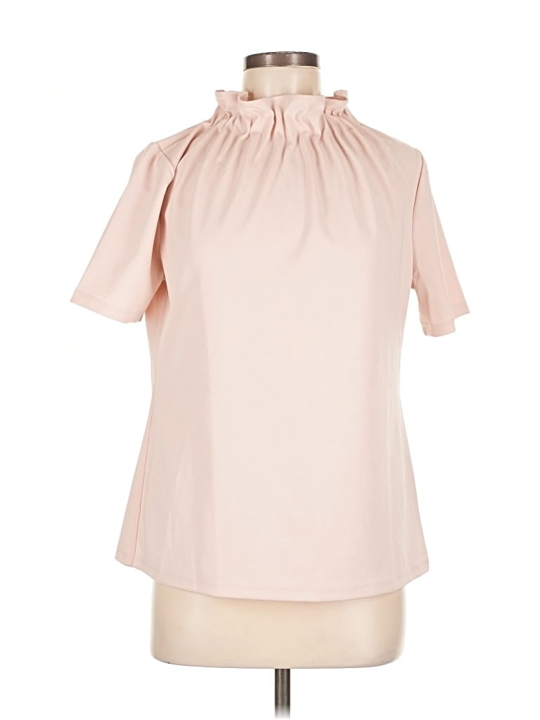 Pre-owned Ann Taylor Short Sleeve Blouse In Pink