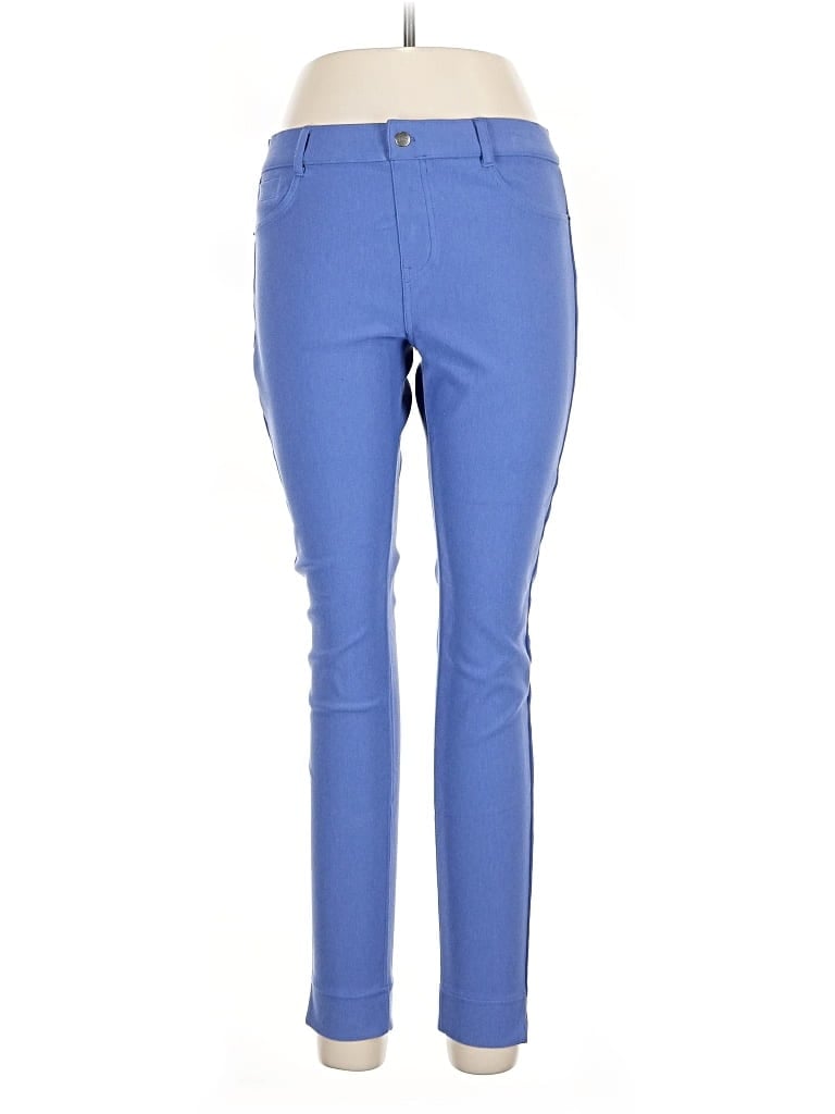 Pre-owned Hue Active Pants In Blue