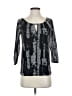 Grace Elements 100% Nylon Black 3/4 Sleeve Blouse Size XS - photo 1