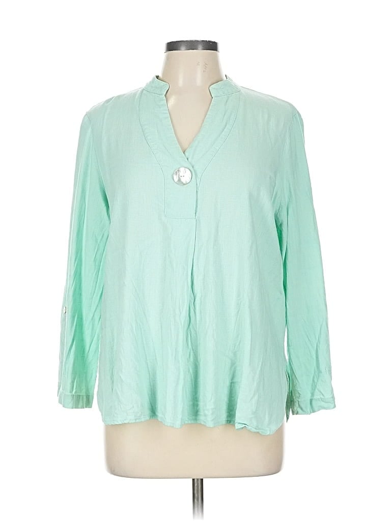 Pre-owned Ruby Rd. 3/4 Sleeve Blouse In Green