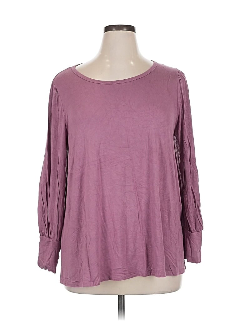 Pre-owned Green Envelope 3/4 Sleeve T-shirt In Purple