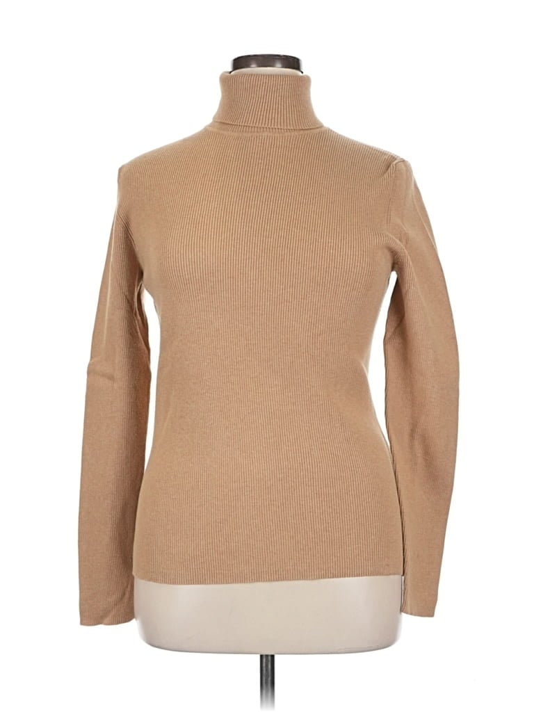 Pre-owned Eddie Bauer Turtleneck Sweater In Brown