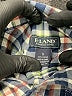 E-Land American 100% Cotton Plaid Blue Long Sleeve Button-Down Shirt Size 5 - photo 3