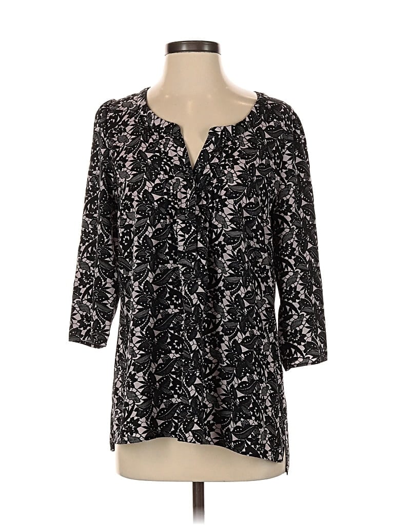 Pre-owned Tracy Reese 3/4 Sleeve Blouse In Black