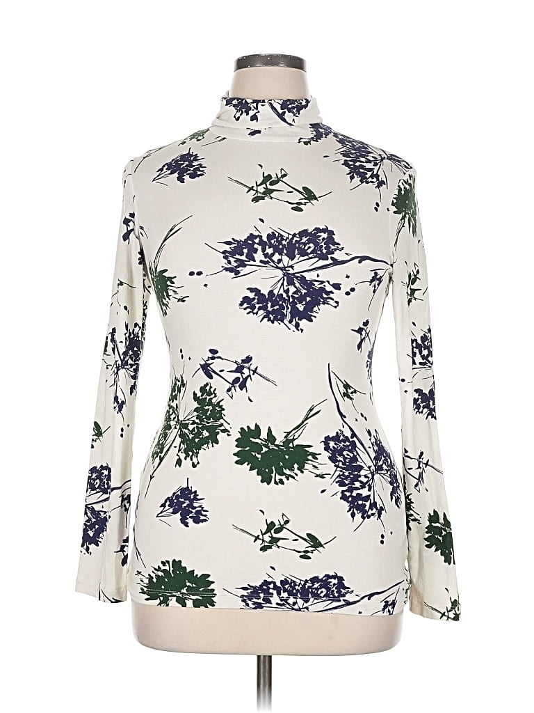 Pre-owned Rosso35 Long Sleeve Turtleneck In White