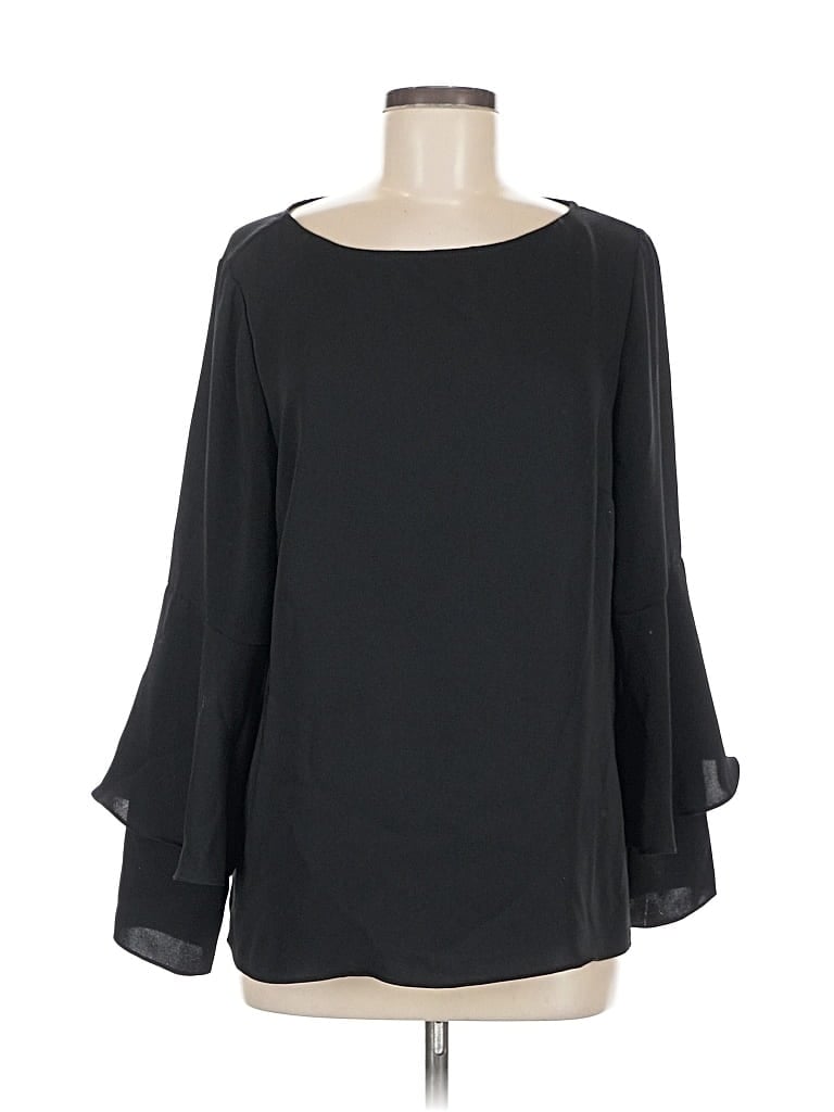 Pre-owned Chico's 3/4 Sleeve T-shirt In Black