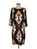 Chico's Paisley Brown Casual Dress Size Med (1) - photo 1