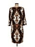 Chico's Paisley Brown Casual Dress Size Med (1) - photo 2