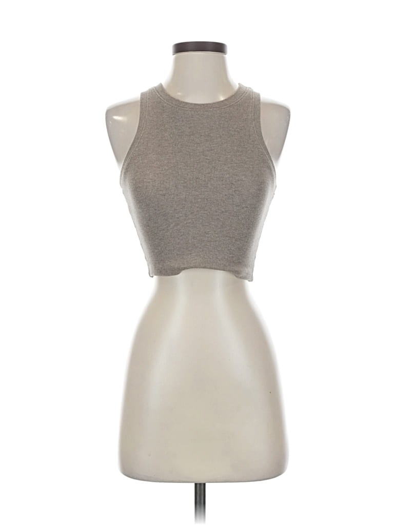 Pre-owned Full Tilt Tank Top Gray Halter Neckline Tops