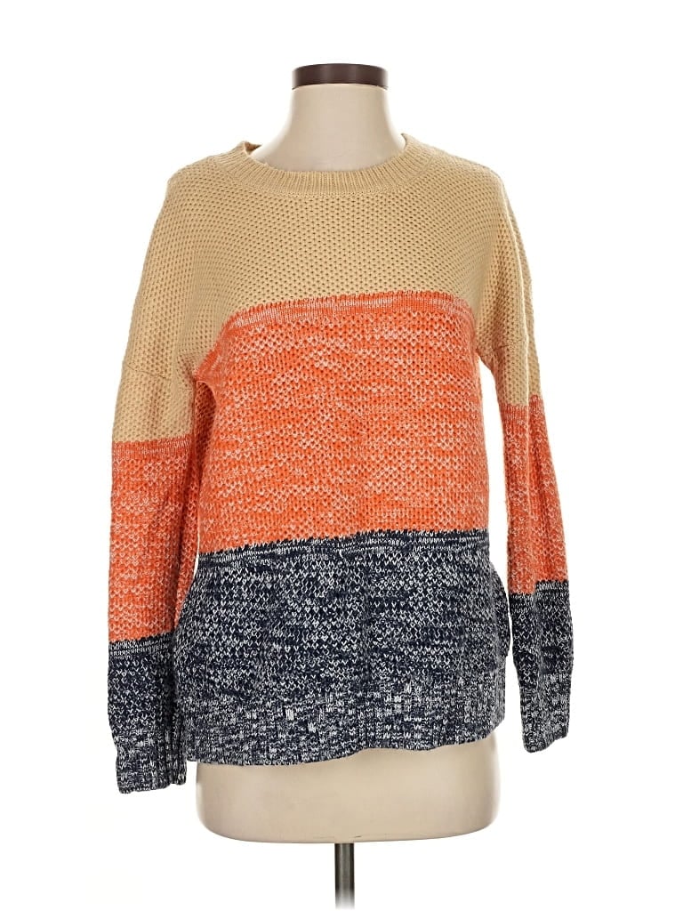 Pre-owned Unbranded Pullover Sweater In Orange