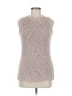 Ella Moss Tweed Silver Sweater Vest Size M - photo 1