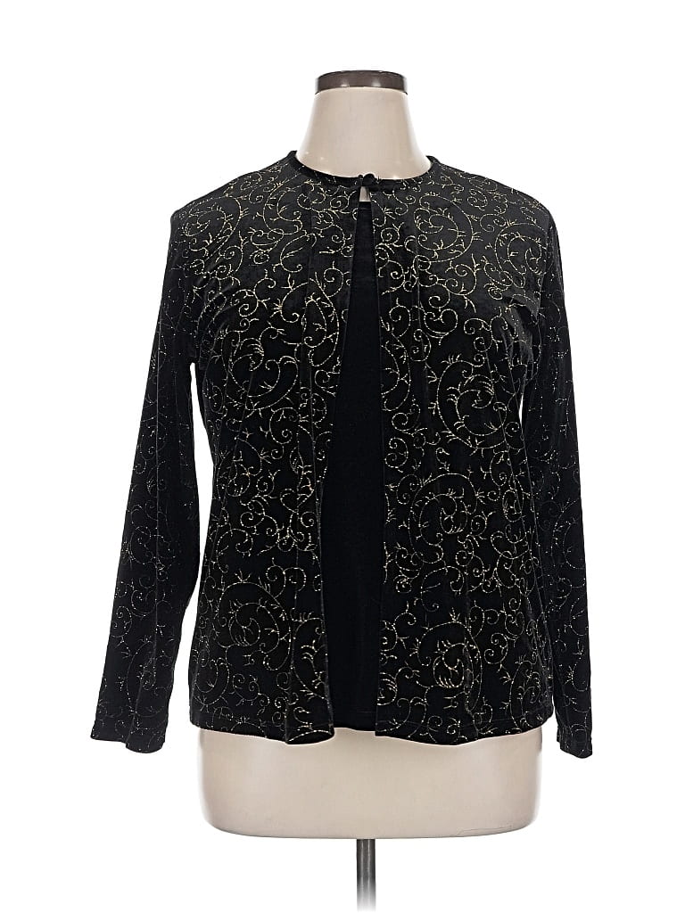 Pre-owned Notations Cardigan Sweater In Black