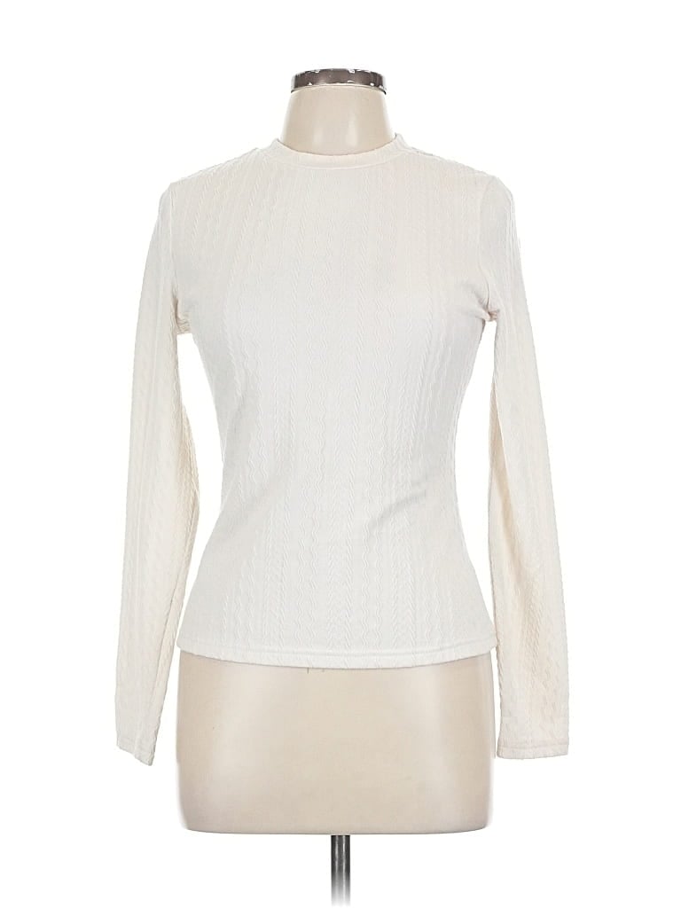 Pre-owned Unbranded Long Sleeve T-shirt In White