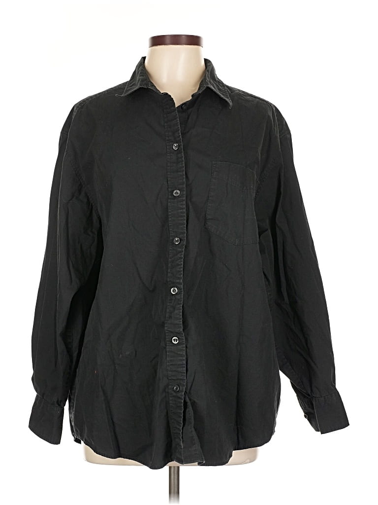 Pre-owned Gap Long Sleeve Button Down Shirt In Black