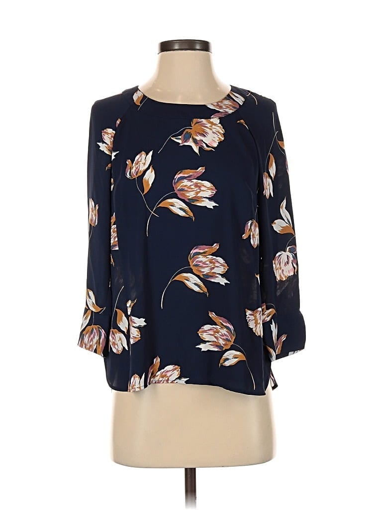 Pre-owned Daniel Rainn 3/4 Sleeve Blouse In Blue