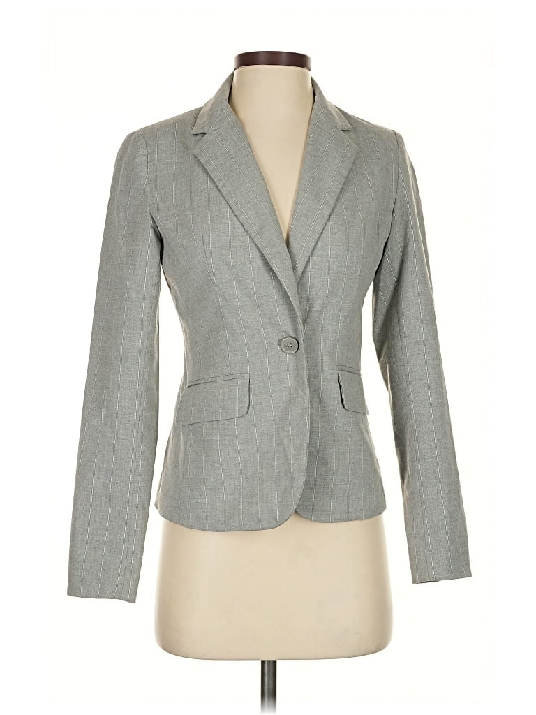 Pre-owned New York And Company Blazer Jacket In Gray