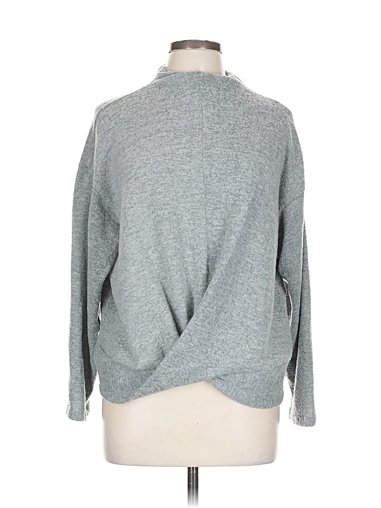 Pre-owned Lush Turtleneck Sweater In Gray