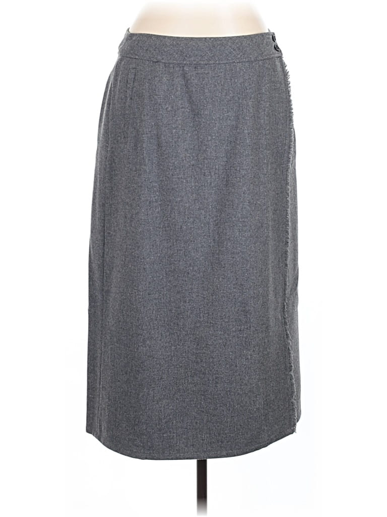 Pre-owned Eddie Bauer Wool Skirt In Gray